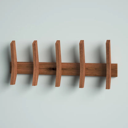 Wall Hook: Walnut Wall Mounted Coat Rack