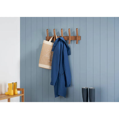 Wall Hook: Walnut Wall Mounted Coat Rack