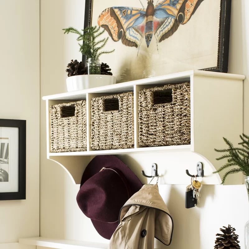 Wall Hook: Wooden Rack with Modern Design