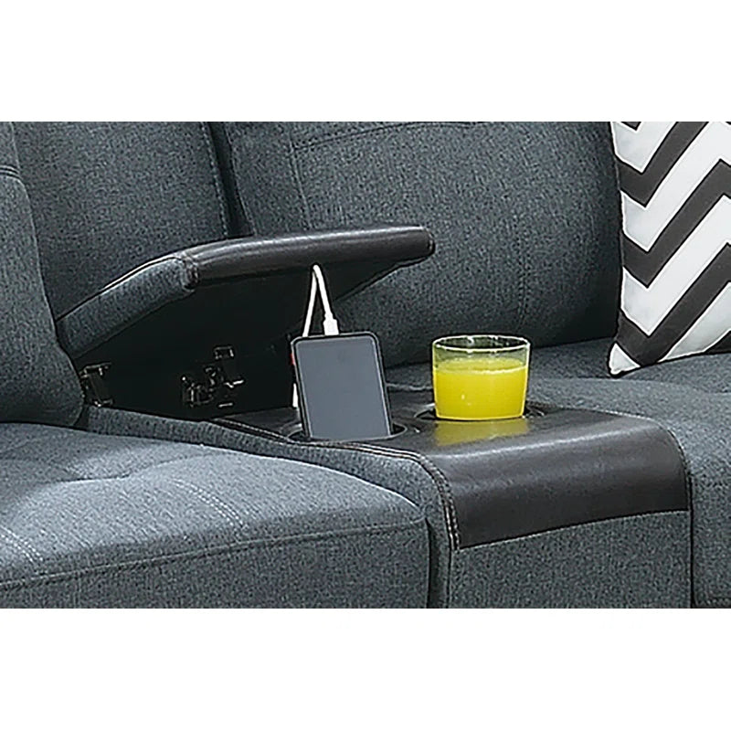 Luxury Sofa Sets: Arsenic Grey 2-Piece Classic Sofa & Loveseat Set with Accent Pillows