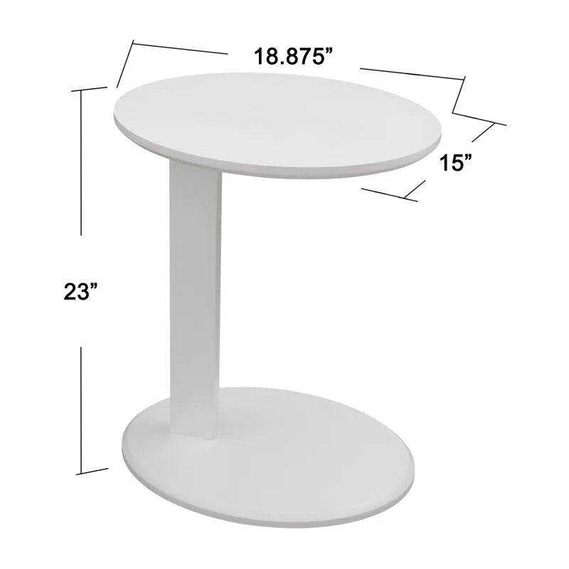 Side Tables: White End Table