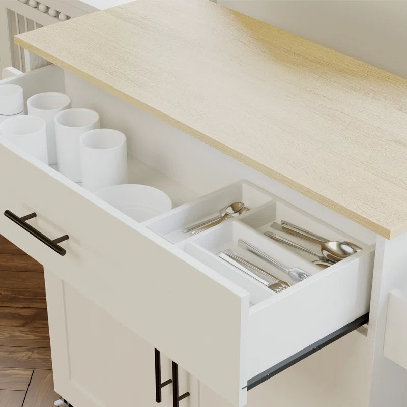 Kitchen Island Table: Stylish Wooden Design with Ample Storage Space