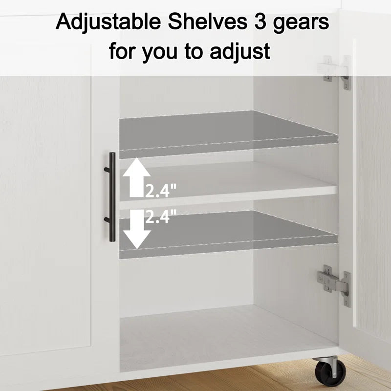 Kitchen Island Table: 47.25'' Wide Drop leaf extends Also with a spice rack and a towel bar