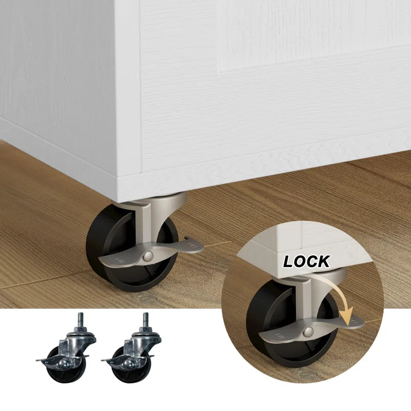 Kitchen Island Table: 47.25'' Wide Drop leaf extends Also with a spice rack and a towel bar