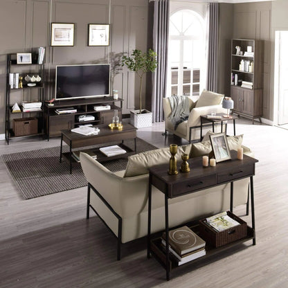tv panel: Modern tv panel for 65" screens, offers functional and elegant storage