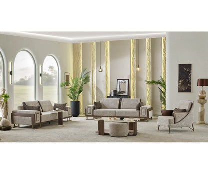 7 Seater Sofa Set: Stylish Four-Piece Chesterfield Corner Sofa
