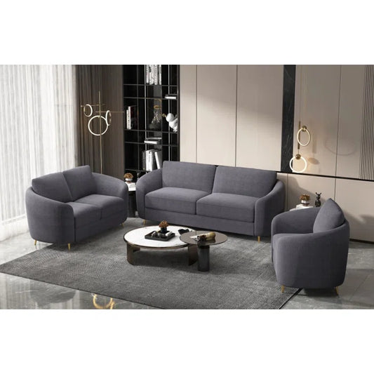7 Seater Sofa Set: 3-Piece Living Room Set with Stylish Sofa Chaise