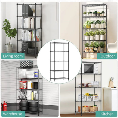 Kitchen Racks: 59.06'' Standard Baker's Rack Made of Metal and Compatible with Microwaves