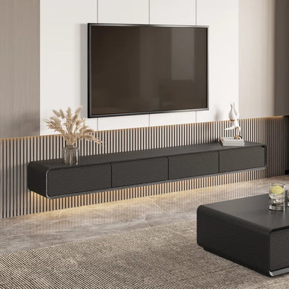 tv panel: Solid wood, 4 drawers, Randalstown floating TV stand, entertainment center, fully assembled