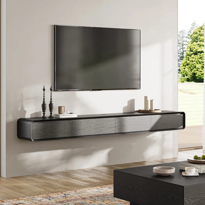 tv panel: Solid wood, 4 drawers, Randalstown floating TV stand, entertainment center, fully assembled