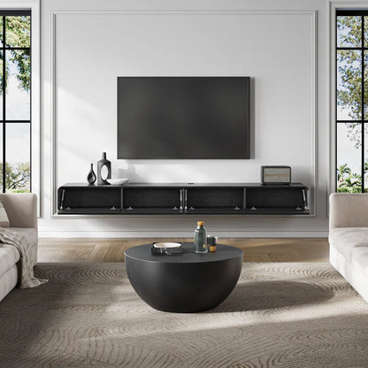 tv panel: Solid wood, 4 drawers, Randalstown floating TV stand, entertainment center, fully assembled