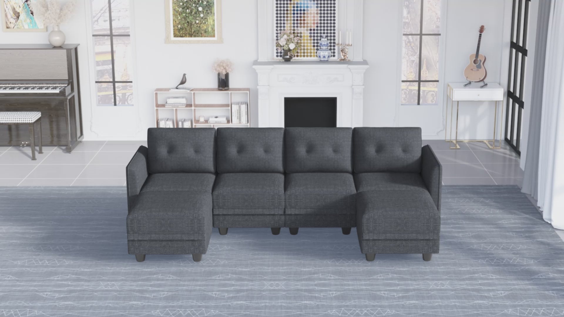 3 Seater Sofa: Tomario 85" Upholstered 3 - Seater Sofa With Storage