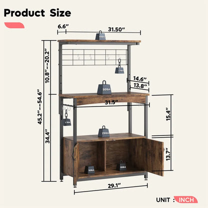 Kitchen Racks: Standard Baker's Rack Made of 31.5" Steel and Compatible with Microwaves