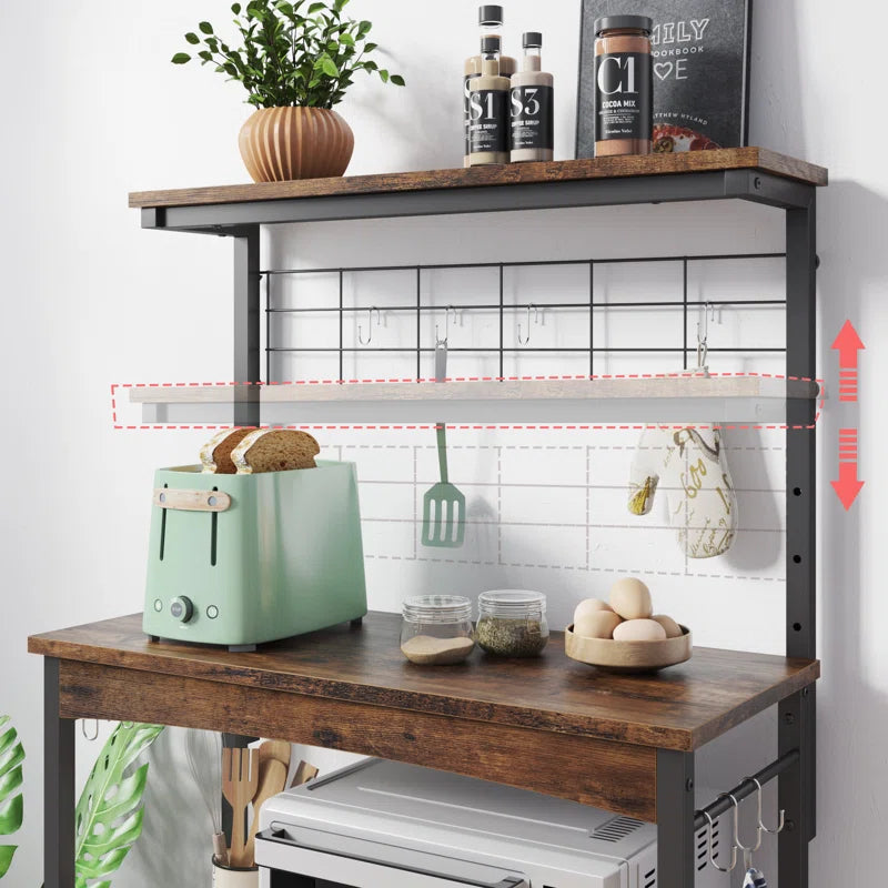 Kitchen Racks: Standard Baker's Rack Made of 31.5" Steel and Compatible with Microwaves