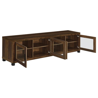 tv panel: 85" TV Stand with Cabinets, Shelves, and Modern Style