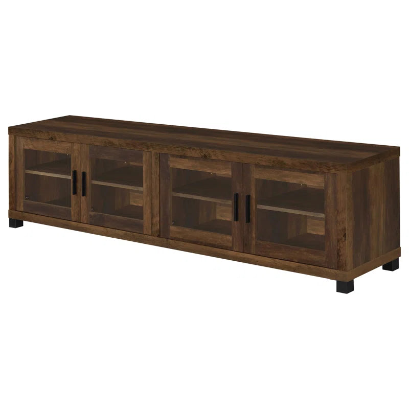 tv panel: 85" TV Stand with Cabinets, Shelves, and Modern Style