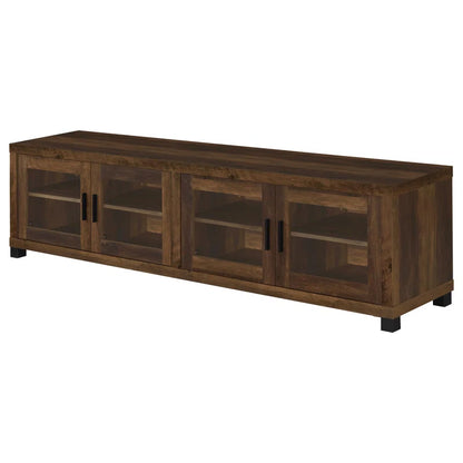 tv panel: 85" TV Stand with Cabinets, Shelves, and Modern Style