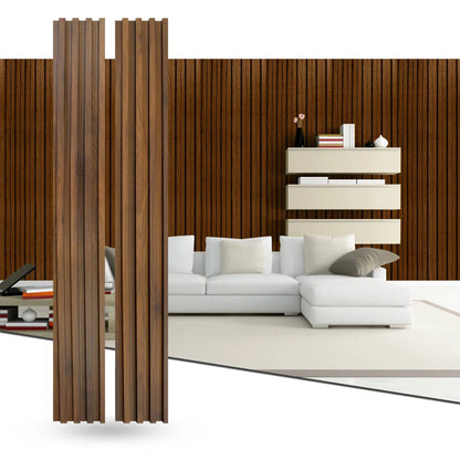 TV Panel: 94.5" L x 5.75" W Shiplap 3D Wood Wall Paneling Set