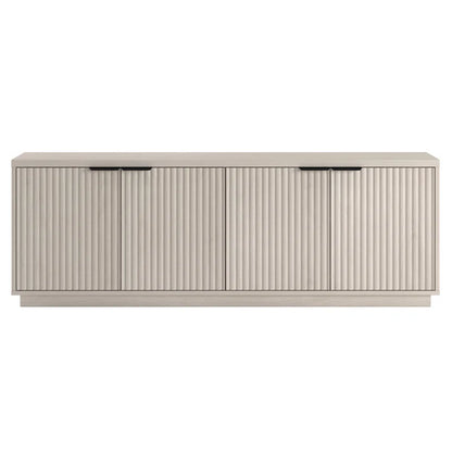 TV Panel: TV Stand for TVs up to 78" with Elegant Panel Backdrop and Modern Décor Accents