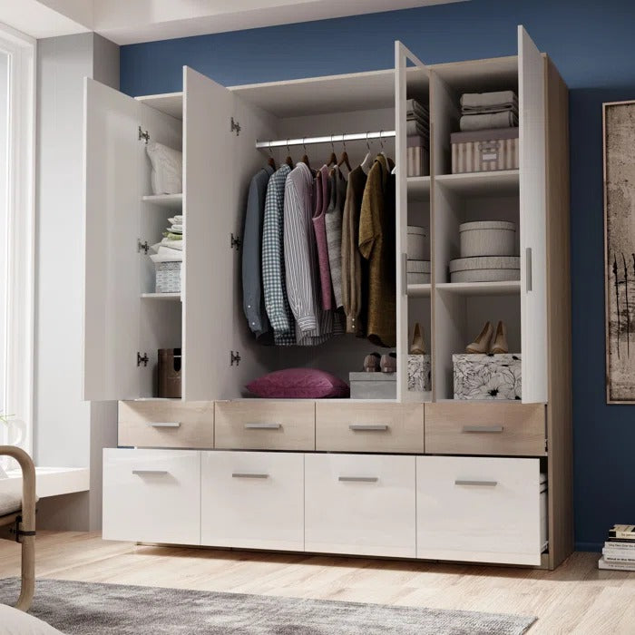 4 Door Wardrobes: 4 Door Manufactured Wood Wardrobe