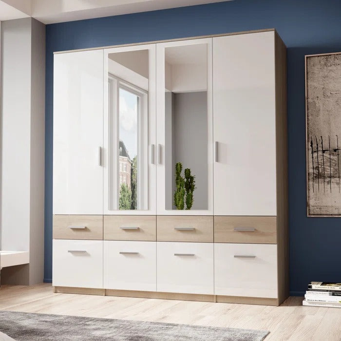 4 Door Wardrobes: 4 Door Manufactured Wood Wardrobe