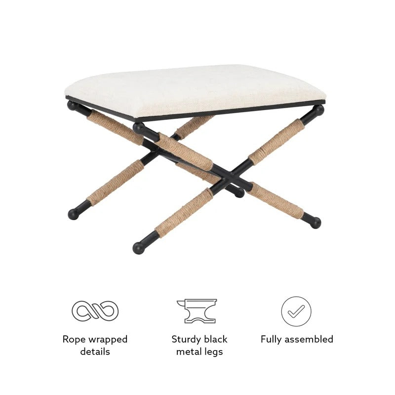 Seating Stool: 17.25'' Tall Metal Accent Stool