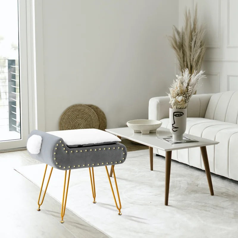 Seating Stool: 18.9'' Tall Vanity Stool