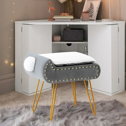 Seating Stool: 18.9'' Tall Vanity Stool