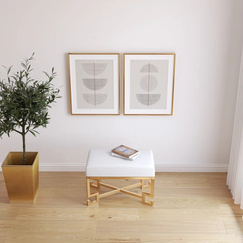 Seating Stool: 18'' Tall Stainless Steel Vanity Stool