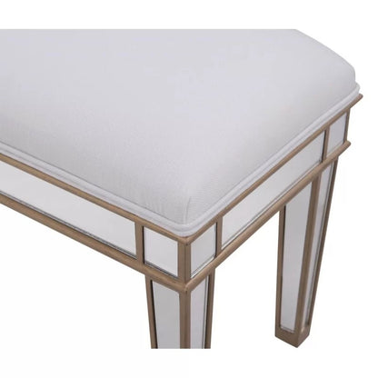 Seating Stool: 18'' Tall Vanity Stool Gold