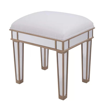 Seating Stool: 18'' Tall Vanity Stool Gold