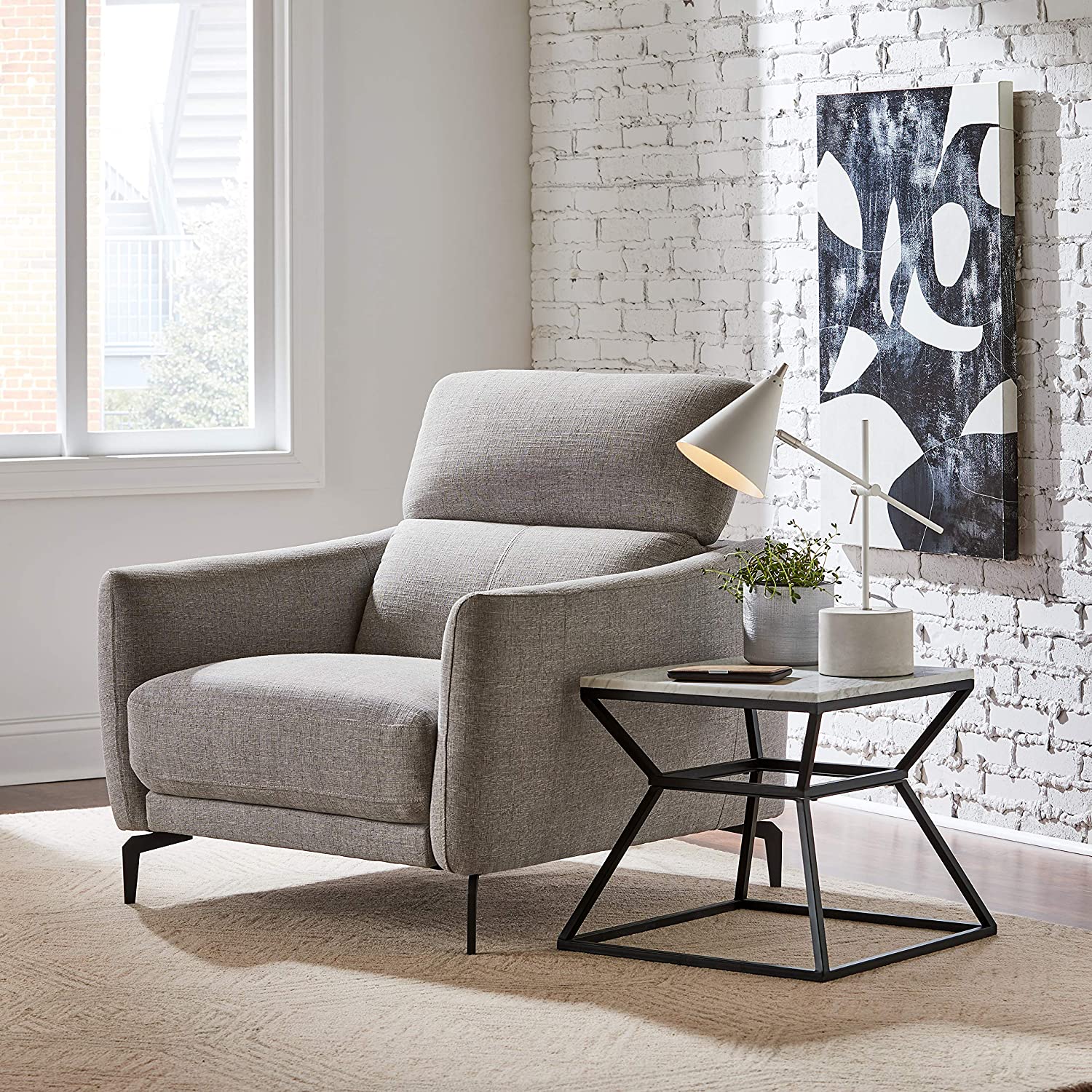 Sofa Chair : Light Grey Living Room Arm Chair