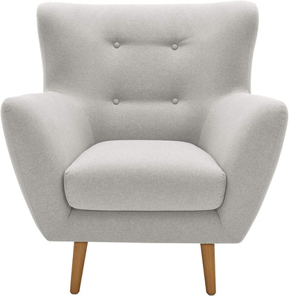 Sofa Chair : Aqua Living Room Arm Chair with Tapered Wood