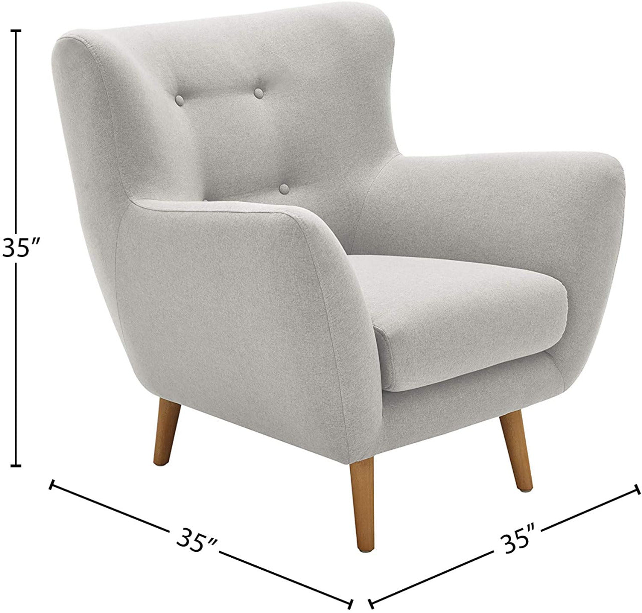 Sofa Chair : Aqua Living Room Arm Chair with Tapered Wood