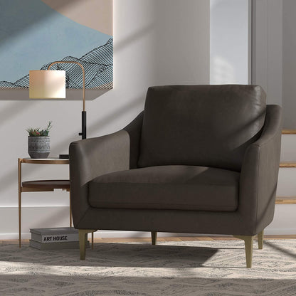 Sofa Chair: Blue, Cognac Leatherette, Grey Leatherette, Light Grey