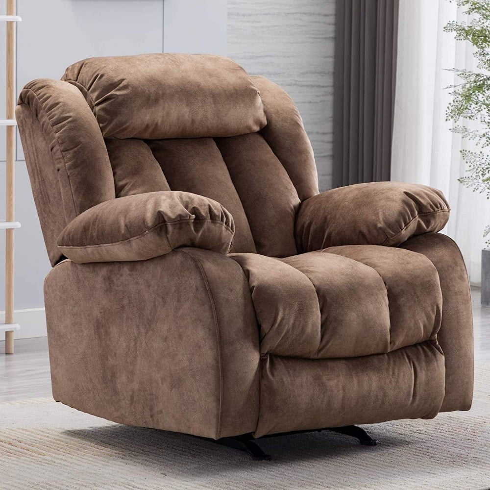 Recliners:- Manual Recliner And Massage Chair In Brown Color