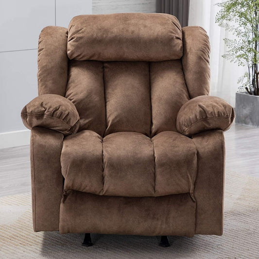 Recliners:- Manual Recliner And Massage Chair In Brown Color