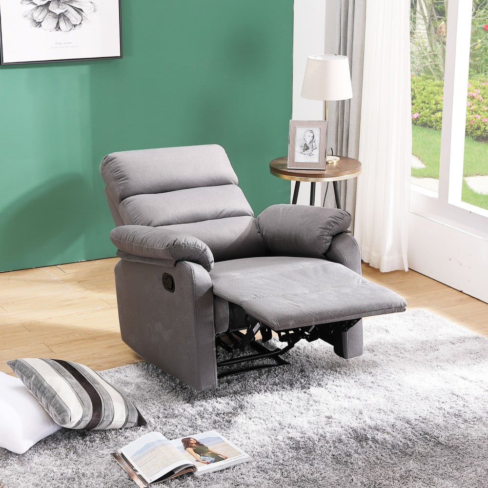 1 Seater Sofa Set: One Seater Recliner And Massage Chairs In Grey Color