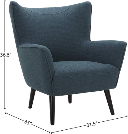 Sofa Chair : Teal Armchair with Tapered Legs