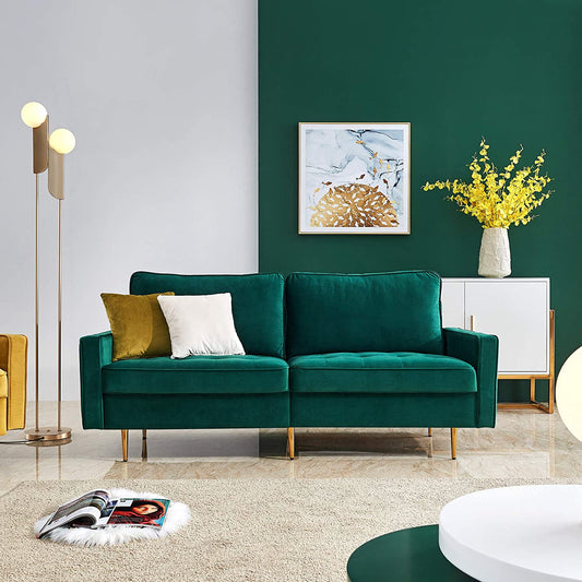 2 Seater Sofa : Velvet Fabric Sofa