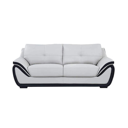 2 Seater Sofa Set:- Fabric Sofa Set (White and Black)