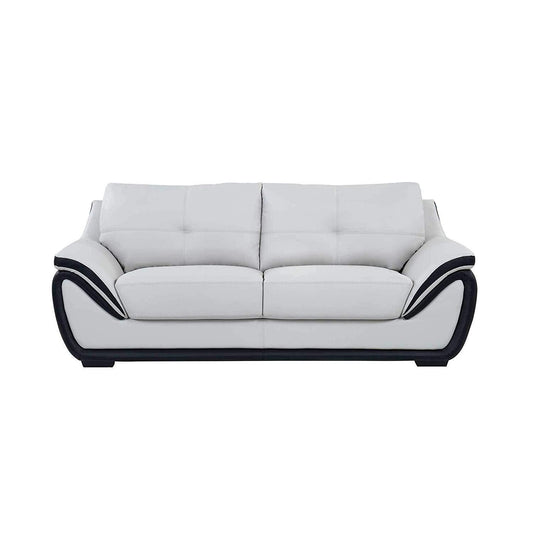 2 Seater Sofa Set:- Fabric Sofa Set (White and Black)