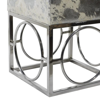 Seating Stool: 22'' Tall Stainless Steel Accent Stool