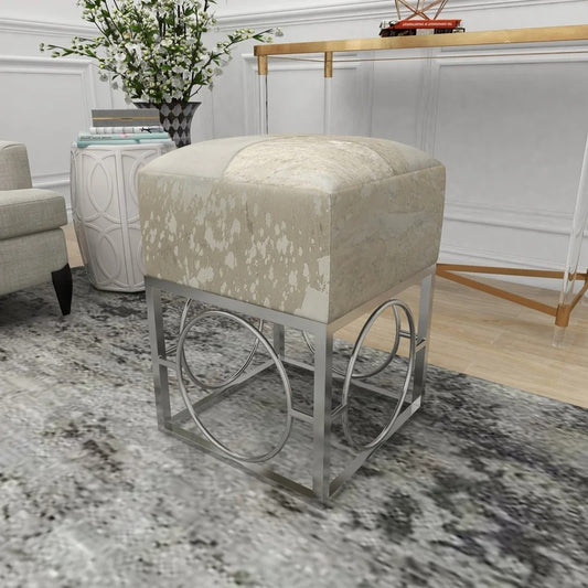 Seating Stool: 22'' Tall Stainless Steel Accent Stool