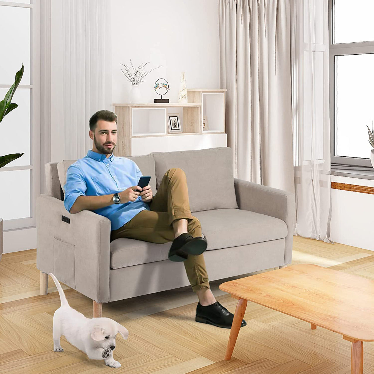 2 Seater Sofa : Fabric Love Seats Sofa