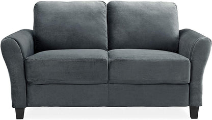 2 Seater Sofa : Dark Grey Fabric Sofa