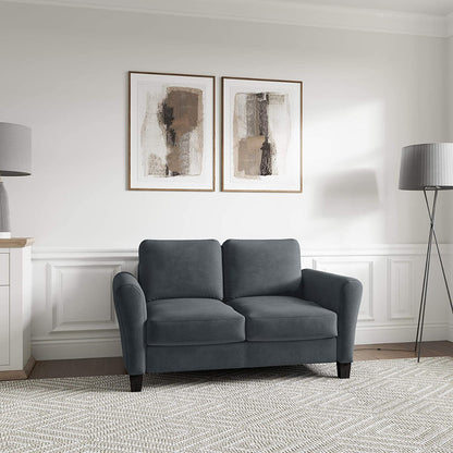 2 Seater Sofa : Dark Grey Fabric Sofa