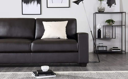 2 Seater Sofa : Brown Leatherette Sofa Set