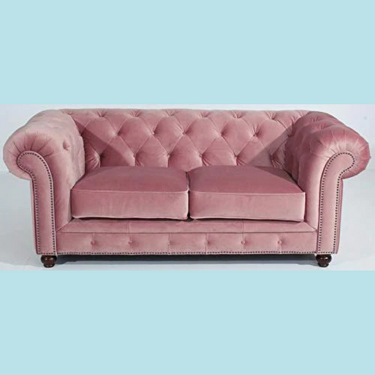 2 Seater Sofa :- Jaguar Hardwood Fabric Sofa Set (Pink)