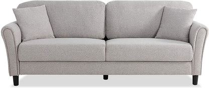 2 Seater Sofa : Deep Seat Sofa  Loveseat Furniture ( Light Grey )